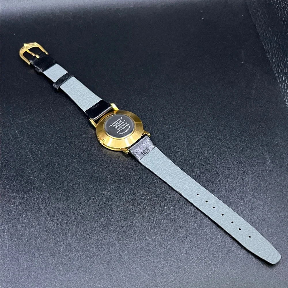 Gonzaga D.C. Classic 1995 Gold-Tone Watch with Black Strap